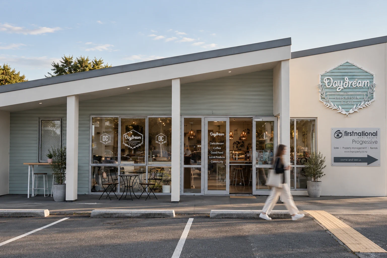 Daydream Delicatessen Café exterior on Waimairi Road